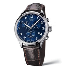 Load image into Gallery viewer, Tissot Chrono XL Classic Blue Dial Brown Leather Strap Watch For Men - T116.617.16.047.00