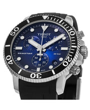 Load image into Gallery viewer, Tissot Seastar 1000 Chronograph Blue Dial Black Rubber Strap Watch For Men - T120.417.17.041.00