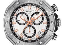 Load image into Gallery viewer, Tissot T Race Chronograph White Dial Black Rubber Strap Watch For Men - T141.417.17.011.00