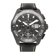 Load image into Gallery viewer, Tag Heuer Aquaracer Chronograph PVD Black Dial Black Nylon Strap Watch for Men - CAY218A.FC6361