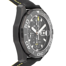 Load image into Gallery viewer, Tag Heuer Aquaracer Chronograph PVD Black Dial Black Nylon Strap Watch for Men - CAY218A.FC6361