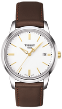 Load image into Gallery viewer, Tissot T Classic Dream White Dial Brown Leather Strap Watch for Men - T033.410.26.011.01