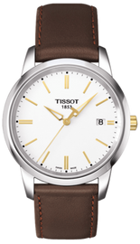 Tissot T Classic Dream White Dial Brown Leather Strap Watch for Men - T033.410.26.011.01
