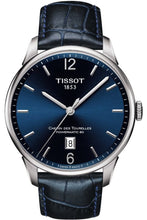 Load image into Gallery viewer, Tissot Chemin Des Tourelles Powermatic 80 Blue Dial Blue Leather Strap Watch for Men - T099.407.16.047.00