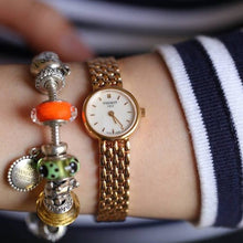 Load image into Gallery viewer, Tissot T Lady Lovely Silver Dial Gold Steel Strap Watch For Women - T058.009.33.031.00