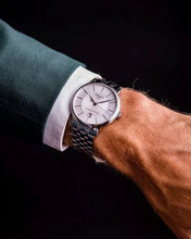Load image into Gallery viewer, Tissot T Classic Carson Premium Powermatic 80 White Dial Silver Steel Strap Watch For Men - T122.407.11.031.00