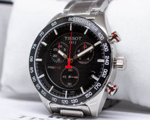 Load image into Gallery viewer, Tissot T Sport PRS 516 Chronograph Black Dial Silver Steel Strap Watch For Men - T100.417.11.051.01