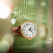 Load image into Gallery viewer, Tissot Bellissima Small Lady Diamonds Silver Dial Brown Leather Strap Watch For Women - T126.207.66.113.00