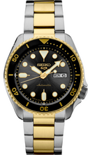 Load image into Gallery viewer, Seiko 5 Sports Automatic Special Creation Black Dial Two Tone Steel Strap Watch For Men - SRPK22
