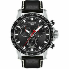 Load image into Gallery viewer, Tissot Supersport Chrono Black Dial Black Leather Strap Watch for Men - T125.617.16.051.00