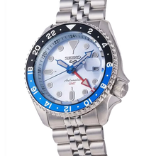 Load image into Gallery viewer, Seiko 5 Sports Automatic GMT SKX Sports Style Asia Exclusive Limited Edition Ice Blue Dial Silver Steel Strap Watch For Men - SSK029K1