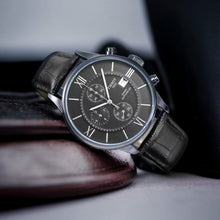 Load image into Gallery viewer, Tissot T Classic Chemin Des Tourelles Chronograph Black Dial Black Leather Strap Watch For Men - T099.427.16.058.00