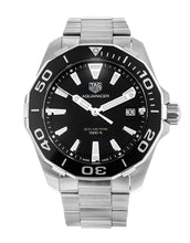 Load image into Gallery viewer, Tag Heuer Aquaracer Black Dial Silver Steel Strap Watch for Men - WAY111A.BA0928
