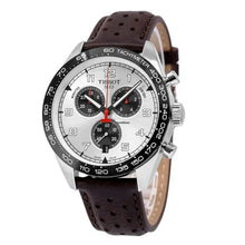 Load image into Gallery viewer, Tissot T Sport PRS 516 Chronograph Silver Dial Brown Leather Strap Watch for Men - T131.617.16.032.00