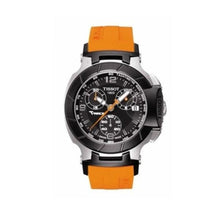 Load image into Gallery viewer, Tissot T Race Chronograph Black Dial Orange Rubber Strap Watch for Women - T048.217.27.057.00