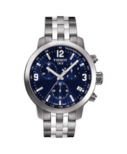 Load image into Gallery viewer, Tissot PRC 200 Chronograph Quartz Blue Dial Silver Steel Strap Watch For Men - T114.417.11.047.00