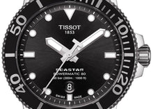 Load image into Gallery viewer, Tissot Seastar 1000 Powermatic 80 Black Dial Silver Steel Strap Watch For Men - T120.407.11.051.00