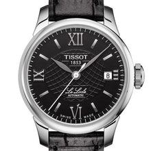 Load image into Gallery viewer, Tissot Le Locle Automatic Lady Black Dial Black Leather Strap Watch for Women - T41.1.123.57
