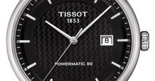 Load image into Gallery viewer, Tissot Luxury Powermatic 80 Black Dial Silver Steel Strap Watch for Men - T086.407.11.201.02