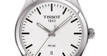 Load image into Gallery viewer, Tissot T Classic PR 100 White Dial Black Leather Strap Watch for Men - T101.410.16.031.00