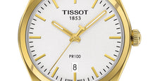 Load image into Gallery viewer, Tissot T Classic PR 100 Quartz White Dial Gold Steel Strap Watch for Men - T101.410.33.031.00