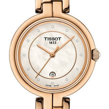 Load image into Gallery viewer, Tissot T Lady Flamingo Mother of Pearl Dial Rose Gold Steel Strap Watch For Women - T094.210.33.116.02