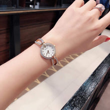 Load image into Gallery viewer, Bulova Crystal Collection Mother of Pearl Dial Gold Steel Strap Watch for Women - 98L225