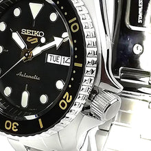Load image into Gallery viewer, Seiko 5 Sports Automatic Black Dial Silver Steel Strap Watch For Men - SRPD57K1