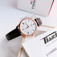 Load image into Gallery viewer, Tissot Tradition 5.5 White Dial Brown Leather Strap Watch for Men - T063.409.36.018.00