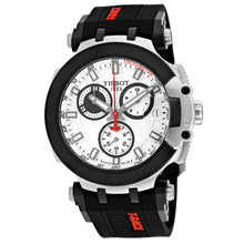 Load image into Gallery viewer, Tissot T Race Chronograph White Dial Black Silicone Strap Watch For Men - T115.417.27.011.00