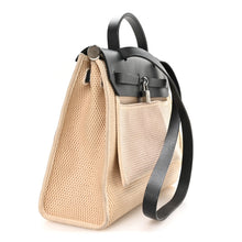 Load image into Gallery viewer, Toile GM Vache Calfskin Herbag 30 PM Natural Black Natural Black