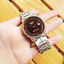Load image into Gallery viewer, Tissot Luxury Powermatic 80 Brown Dial Silver Steel Strap Watch For Men - T086.407.11.291.00