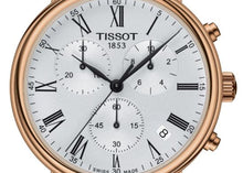 Load image into Gallery viewer, Tissot Carson Premium Chronograph Silver Dial Brown Leather Strap Watch For Men - T122.417.36.033.00