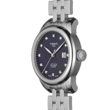Load image into Gallery viewer, Tissot Le Locle Automatic Diamonds Mother of Pearl Black Dial Silver Steel Strap Watch For Women - T006.207.11.126.00