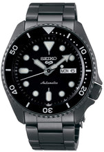 Load image into Gallery viewer, Seiko 5 Sports Automatic Black Dial Black Steel Strap Watch For Men - SRPD65K1