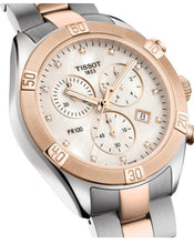 Load image into Gallery viewer, Tissot PR 100 Sport Chic Chronograph Diamonds Mother of Pearl Dial Two Tone Steel Strap Watch for Women - T101.917.22.116.00