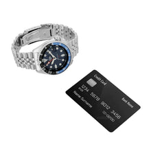 Load image into Gallery viewer, Seiko 5 Sports GMT SKX Automatic Blueberry Dial Silver Steel Strap Watch For Men - SSK003K1