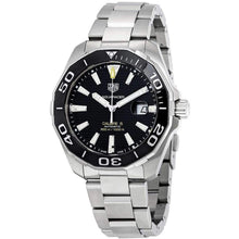 Load image into Gallery viewer, Tag Heuer Aquaracer Black Dial Silver Steel Strap Strap Watch for Men - WAY201A.BA0927