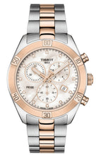 Load image into Gallery viewer, Tissot PR 100 Sport Chic Chronograph Diamonds Mother of Pearl Dial Two Tone Steel Strap Watch for Women - T101.917.22.116.00