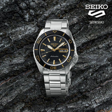Load image into Gallery viewer, Seiko 5 Sport Automatic SKX Series Black Dial Silver Steel Strap Watch for Men - SRPK99K1