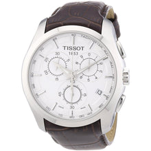 Load image into Gallery viewer, Tissot Couturier Chronograph White Dial Brown Leather Strap Watch For Men - T035.617.16.031.00