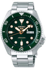 Load image into Gallery viewer, Seiko 5 Sports Automatic Analog Green Dial Silver Steel Strap Watch For Men - SRPD63K1