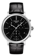 Load image into Gallery viewer, Tissot Carson Premium Chronograph Black Dial Black Leather Strap Watch For Men - T122.417.16.051.00