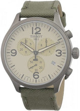 Load image into Gallery viewer, Tissot T Sport Chrono XL Beige Dial Green Nylon Strap Watch for Men - T116.617.37.267.00