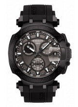 Load image into Gallery viewer, Tissot T Race Chronograph Anthracite Black Dial Black Silicone Strap Watch For Men - T115.417.37.061.03