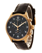 Load image into Gallery viewer, Tissot Chrono XL Black Dial Brown Leather Strap Watch For Men - T116.617.36.057.01