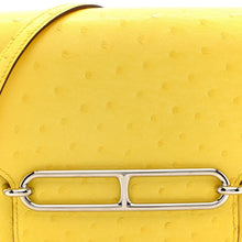 Load image into Gallery viewer, Ostrich Mini Sac Roulis Jaune Citron
