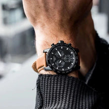 Load image into Gallery viewer, Tissot Supersport Chrono Black Dial Brown Leather Strap Watch for Men - T125.617.36.051.01