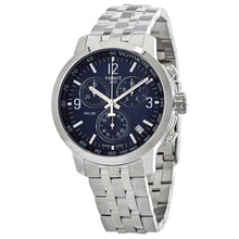 Load image into Gallery viewer, Tissot PRC 200 Chronograph Quartz Blue Dial Silver Steel Strap Watch For Men - T114.417.11.047.00