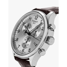 Load image into Gallery viewer, Tissot T Sport Chrono XL Classic Silver Dial Brown Leather Strap Watch For Men - T116.617.16.037.00